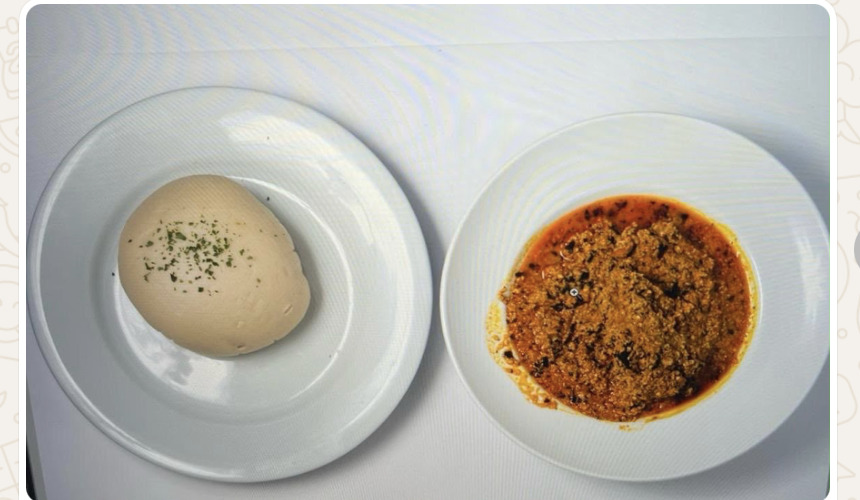 Egusi with Poundo Yam